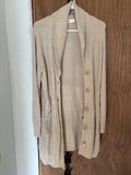 Faded Glory Cream Button-Up Cardigan - XL