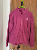 Pink Full-Zip Sweatshirt with Pockets - XL