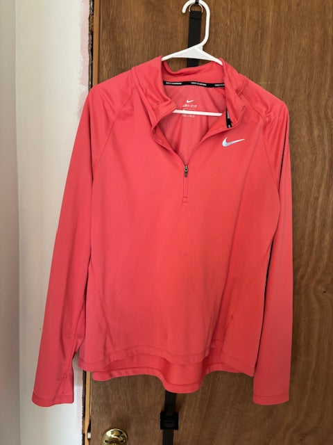 Peach Athletic Half-Zip Pullover - XL