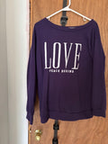 Purple Love sweat shirt