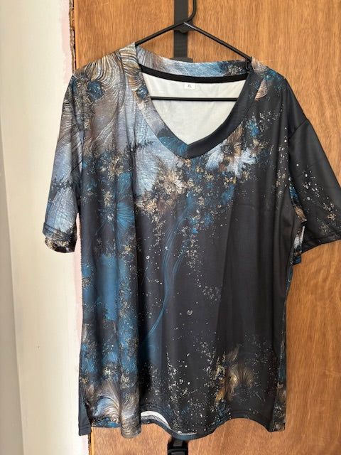 Short sleeve multicolored tee=shirt