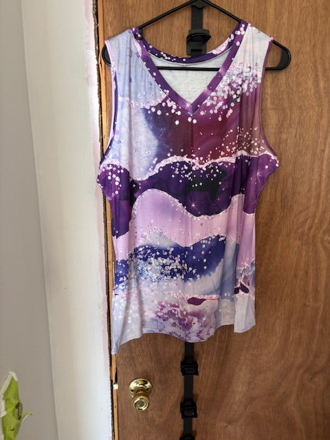 Purple Multicolor Tank Top - XL