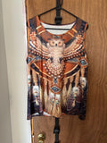 Owl Print Tank Top - XL (New)