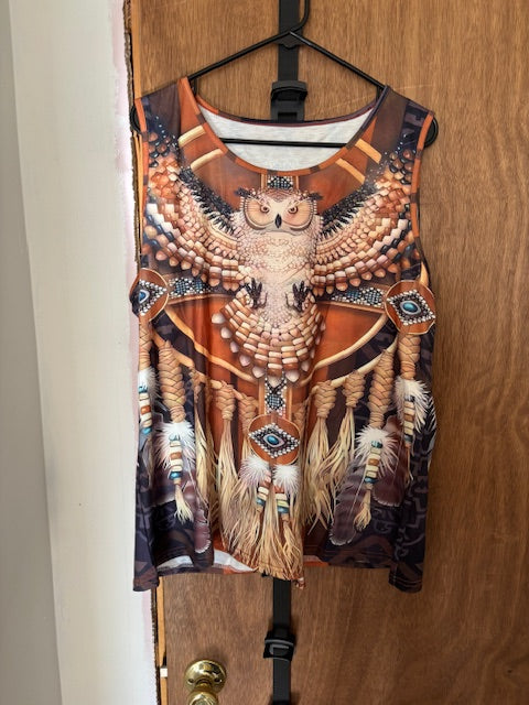 Owl Print Tank Top - XL (New)
